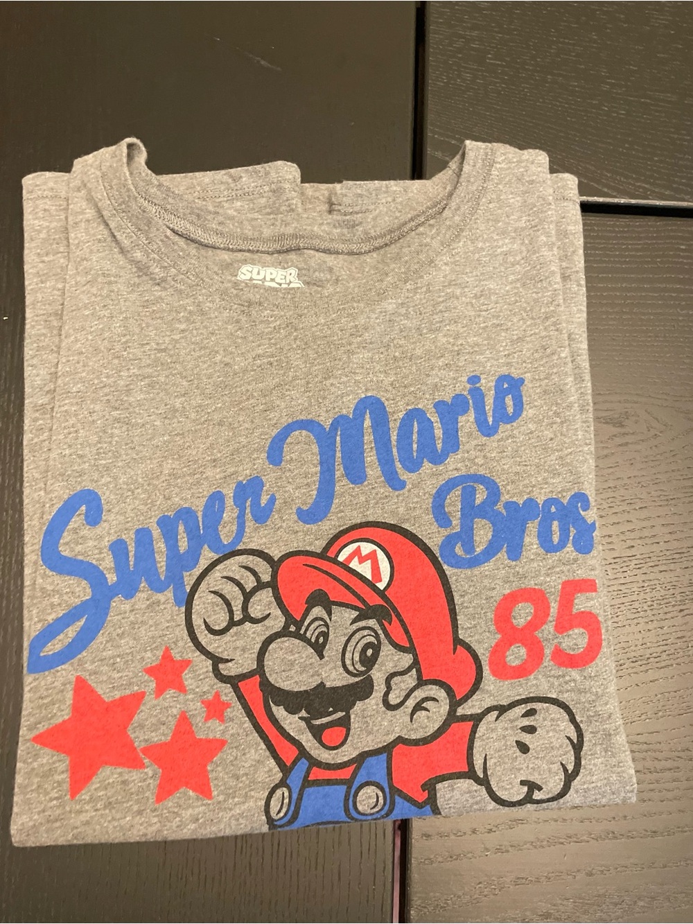 torrid Gray Super Mario Graphic Tee with Red & Blue Print